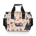 thumbnail image 7 of FORMRS Insulated Cooler Bag 24 Cans Capacity Soft Leakproof Lunch Box with Side Pockets, Beige Christmas Santa, 7 of 7