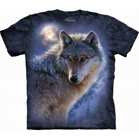 The Mountain - Men's Adventure Wolf T-shirt - Walmart.com