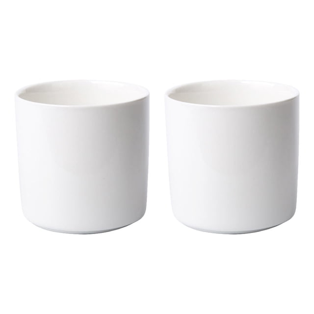 2 macetas de cerámica de color blanco lechoso para escritorio, para plantas suculentas, para el hogar.