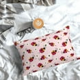 thumbnail image 3 of Salouo Ladybugs And Flower Pattern Pillow Cases,1PC Pillow Covers with Envelope Closure Decorative Pillow Case for Bed Couch,Pillows Not Included-16"x24", 3 of 6