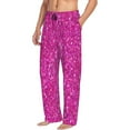 thumbnail image 2 of Junzan Men'S Pajama Pants Rose Red Glitter Sleepwear Pants Pj Bottoms Drawstring And Pockets, 2 of 9