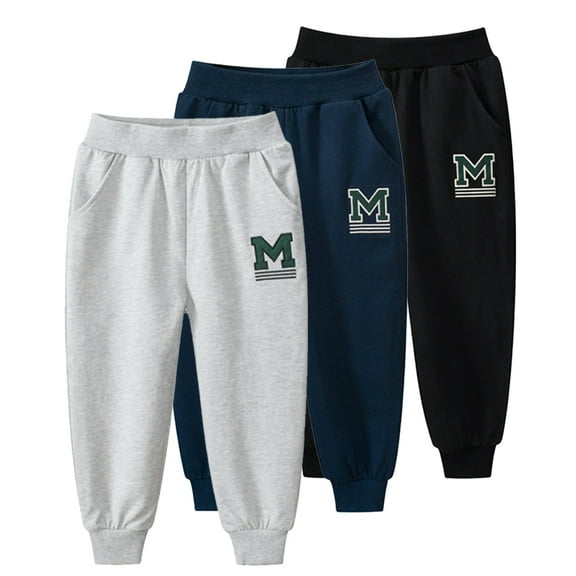 Esaierr Kids Toddler Boys Spring Fall Elastic Pants Toddler Jogger Pants Kids Casual Bottoms Soft Breathable Trousers Long Pants Kid Boys Active Sweatpants,Sizes 1T-8T