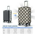 thumbnail image 6 of Daiia Daisy Plaid Black Luggage Cover, Thickened Washable Travel Luggage Covers, Elastic Unique Baggage Covers for 18-20 inch Luggage-X-Large, 6 of 9