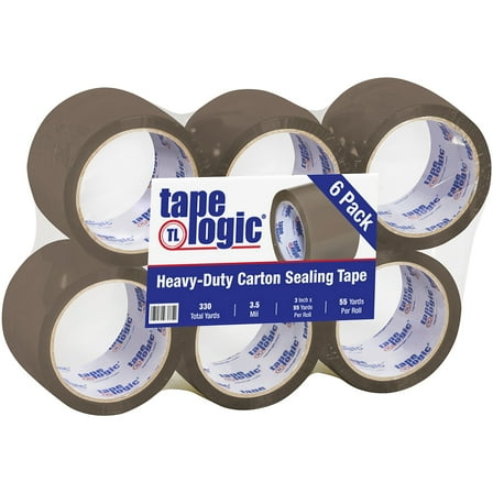 Tape Logic Acrylic Tape,3x55 yd.,3.5mil,Tan,PK6 T905350T6PK