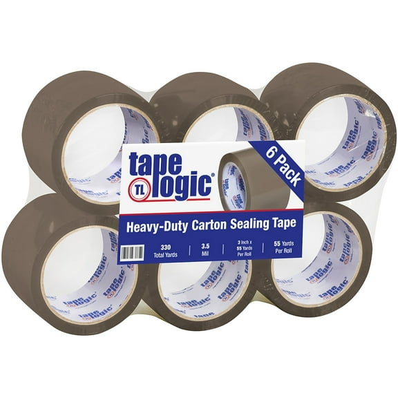 Tape Logic Acrylic Tape,3x55 yd.,3.5mil,Tan,PK6 T905350T6PK