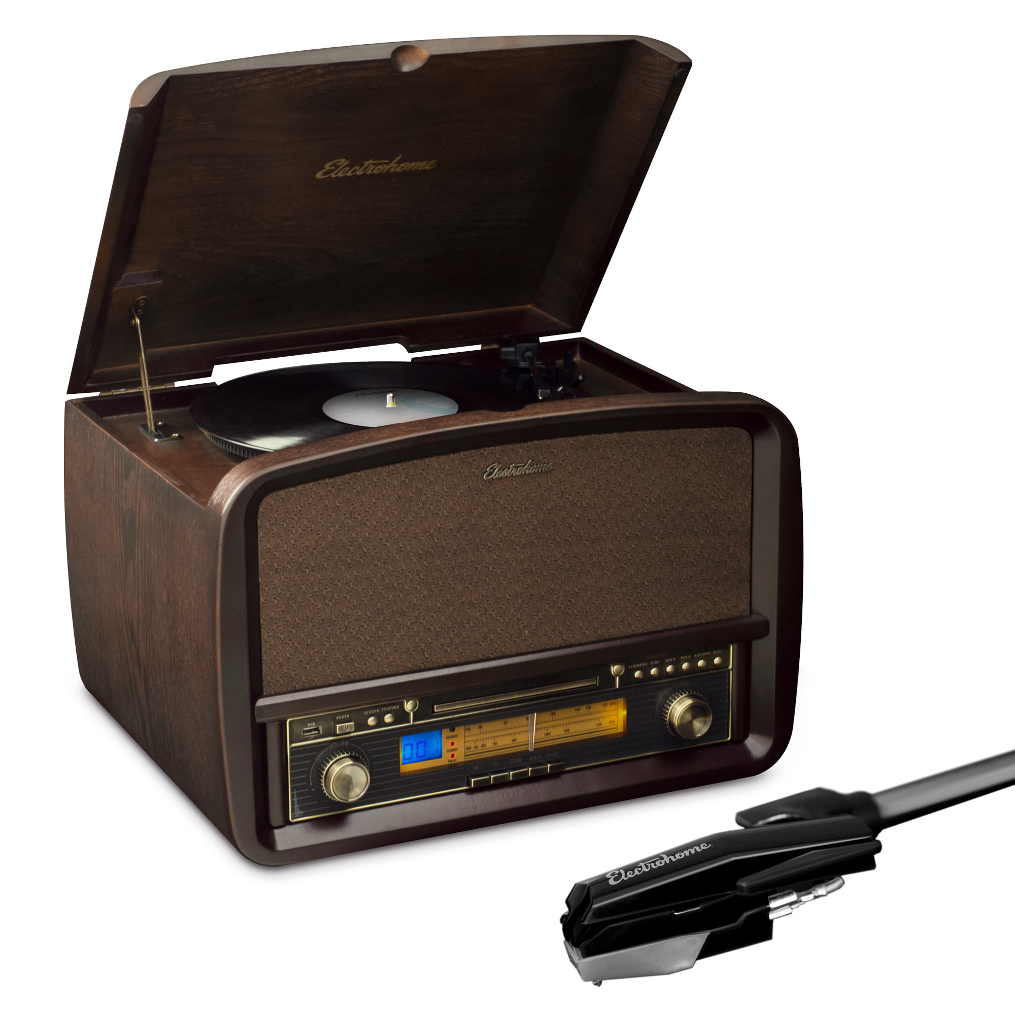 Electrohome Signature Vinyl Record Player Classic Turntable Hi-Fi ...