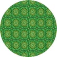 thumbnail image 1 of Ahgly Company Machine Washable Indoor Round Transitional Deep Emerald Green Area Rugs, 6' Round, 1 of 7