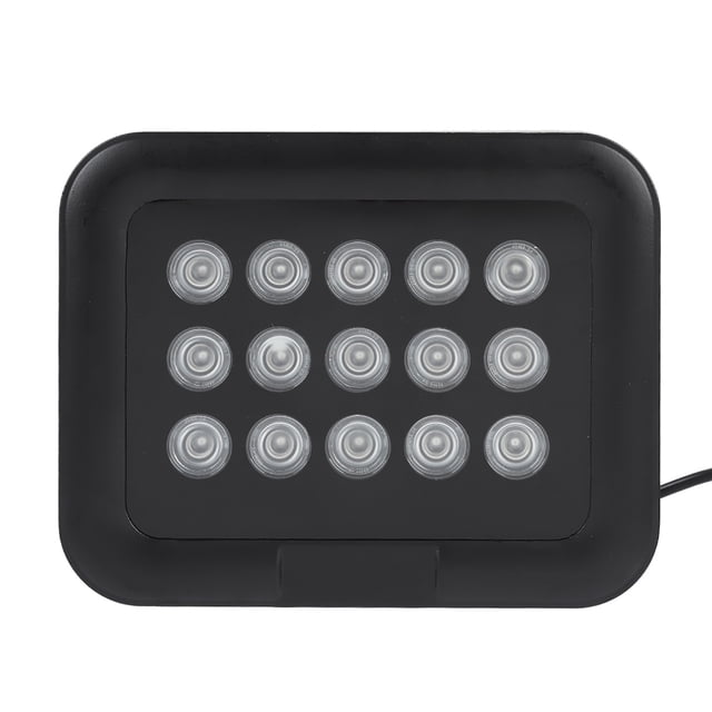 Luz infrarroja para cámara, CC 12 V, 15 unidades, luz LED infrarroja IR, luz de visión nocturna, rendimiento sólido