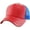 Red/Royal Blue, variant on PU Leather Mesh Back Snapback Adjustable Baseball Cap