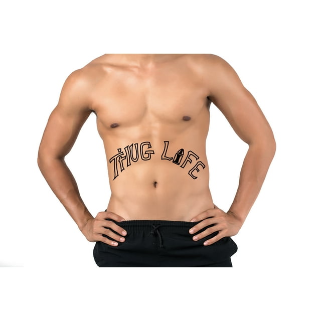 Thug Life Temporary Tattoo - Walmart.com