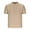 Khaki, variant on Men's Banded Collar Shirts Textured Button Up Short Sleeve Casual T-Shirt Light Blue S(S)