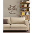 thumbnail image 4 of Forever My Always Love Quotes Wall Words Decal Vinyl Stickers, 23x23-inch, Chocolate, 4 of 6