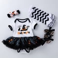 thumbnail image 5 of Toddler Baby Girls Outfits My First Halloween Letter Witch Hat Tutu Skirt Dress Set with Headband and Socks Clothes Set for Infants 3-6 Months, 5 of 5
