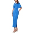 thumbnail image 3 of INSPIRE CHIC Women's Formal Sheath Dress Sets Elegant Cocktail Wedding Guest 2pc Dresses with Cape S Grey Blue, 3 of 6