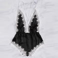 thumbnail image 4 of Lencería sexy Mujer Ropa interior con cuello en V profundo Body de malla de encaje para niña, Negro, XXL Methold XX000171-18, 4 of 7
