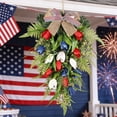 thumbnail image 6 of Ouuluon wall decor 4th of july decorations Flower Hanging Sign for Front Door, Independence Day Decoration Tulip Wall Hanger for Party Home Decor, 6 of 9