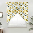 thumbnail image 2 of Swag Valance Curtains for Windows, Spring Sunflowers Light Filtering Kitchen Curtains with Rod Pocket, Green Leaves Yellow Floral Rustic Botanical Window Treatment Valances, 36x45 - 2 PCS, 2 of 9