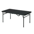 Mainstays 4 Foot FoldinHalf Adjustable Folding Table, Rich Black