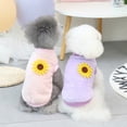 thumbnail image 5 of Chaleco polar suave y cálido para gatos y perros, suéter para perros y gatos, adecuado para gatos y cachorros, decorado con clips de flores de telaM, 5 of 5