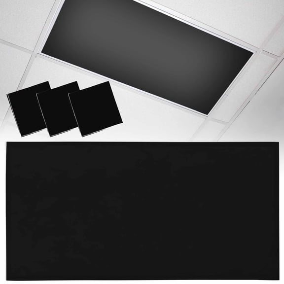 3 Pack Solid Color Fluorescent Light Covers for Ceiling Lights Black Magnetic Ceiling Light Covers Overhead Light Filters for Office Classroom Home
