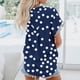 thumbnail image 5 of Tops Para Mujer Elegante Blusa Casual Camisas Solapa Manga Corta Estampado Camisa Suelta Botones Cárdigan Odeerbi ODB168614, 5 of 7