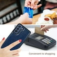 thumbnail image 2 of Merlin Leather Flip Wallet Case Card Holder Phone Back Cover for Samsung Galaxy S21 FE (Blue), 2 of 6