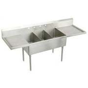 Elkay Wnsf8345lr3 Weldbilt Stainless Steel 93" Floor Mount Triple Bowl Food Service