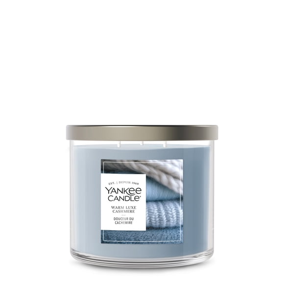 Yankee Candle 3 Wick Candle Jar, Warm Luxe Cashmere – Scented with up to 40 Hours of Burn Time, Premium Plant Wax Blend for Consistent Long Lasting Scent from First to Last Burn