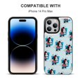 thumbnail image 5 of Funda tipo cartera de Mickey Mouse para iPhone 14 Pro Max con tarjetero, tapa trasera tipo libro de piel sintética con función atril, ranuras para tarjetas, cierre magnético doble, antigolpes., 5 of 5