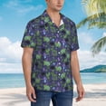 thumbnail image 2 of Lsque Magic Toads in Hats pattern Hawaiian Shirt for Men, Unisex Summer Beach Casual Short Sleeve Button Down Shirts-Small, 2 of 9