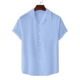 thumbnail image 5 of Men's Casual Linen Shirt - Cuban Collar, Button Down, Breathable Material, Perfect for Summer & Vacation, 5 of 5