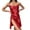 A-Red, variant on Womens Nightgown Sexy Slit Halter Backless Satin Silk Night Gown Dress Ladies Soft Sleepshirts,L