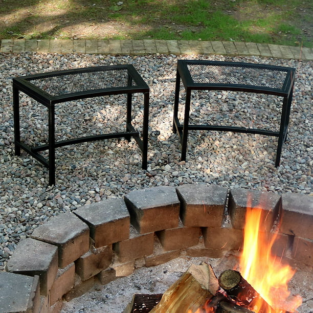 Sunnydaze Outdoor Curved Fire Pit Bench, Fire Pit Benches Curved