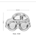 thumbnail image 6 of Stainless Steel Plate Divided Meal Tray Sections Dinner Dish for Babies, Toddlers and Kids Eating Food Car Shape BPA-Free Safe Fun Non-Toxic Heavy Duty (silver 2 pack), 6 of 16
