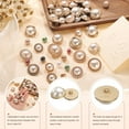 thumbnail image 3 of Uxcell 15pcs Metal Button 25mm Round Pearl Sewing Buttons for Shirt Crafts, Gold, 3 of 7
