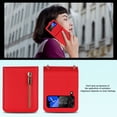 thumbnail image 2 of Allytechgroup Wallet Case for Samsung Galaxy Z Flip 4 with Crossbody Strap, Premium PU Leather Zipper Pocket Shockproof Cards Holder Phone Case for Women Girls, Red, 2 of 8