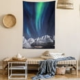 thumbnail image 2 of Sky Tapestry, Aurora Borealis Aurora over Fjords Mountain at Night Norway Solar Image Artwork, Wall Hanging for Bedroom Living Room Dorm Decor, 40W X 60L Inches, Green Dark Blue, by Ambesonne, 2 of 5