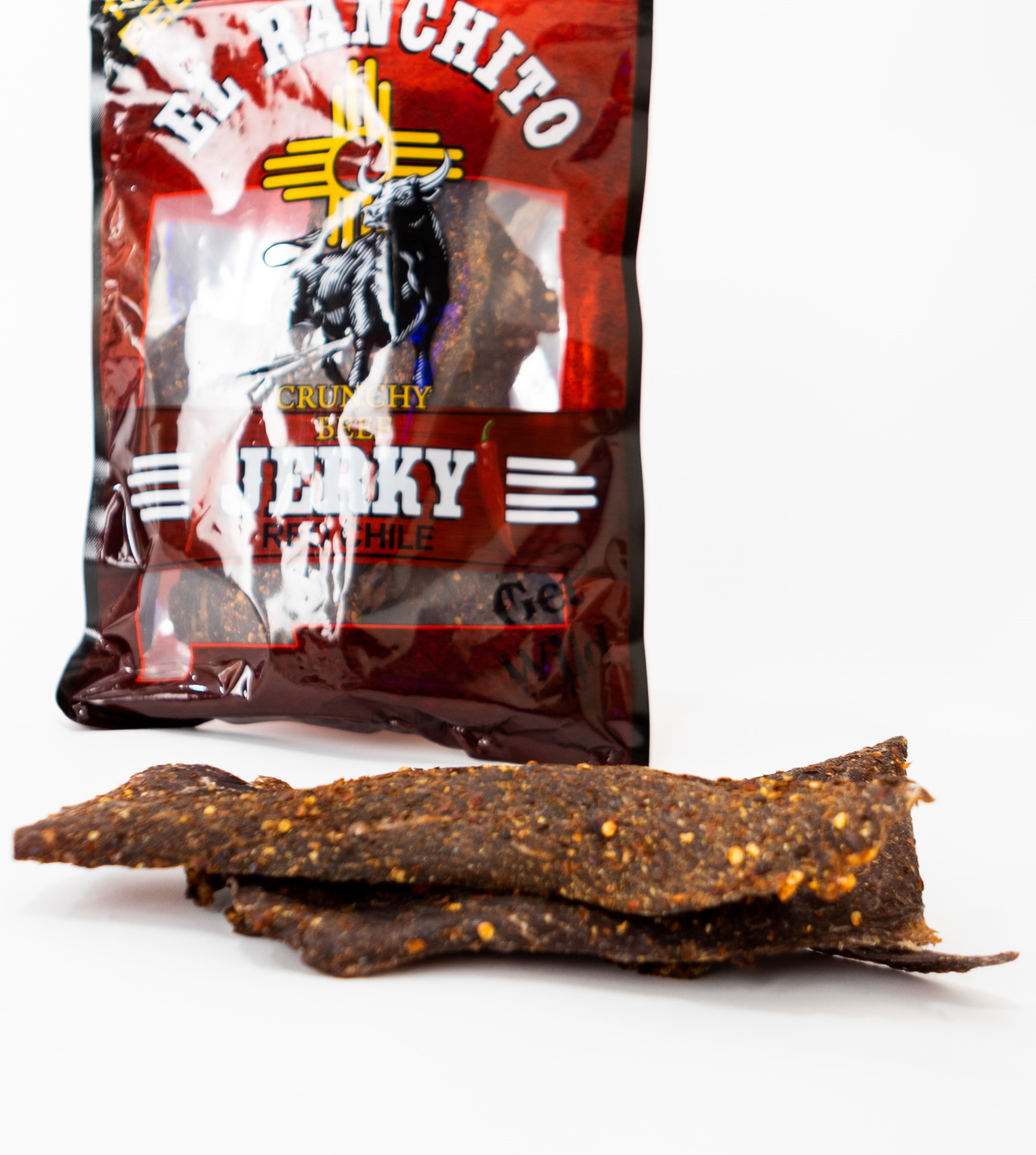 Red Chile - El Ranchito Crunchy Beef Jerky NET WT. 2 OZ