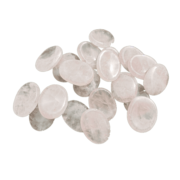 Rose Quartz Worry Stone for Crystal Healing Pocket Palm Stone Thumb Stone 3 Pcs