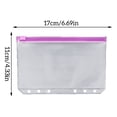 thumbnail image 2 of pitrice 10 Pieces Zipper Pouch Container Convenient PVC Documents Pouches Document Holding Bag Storage Containers for Home Office School A6 Purple, 2 of 5