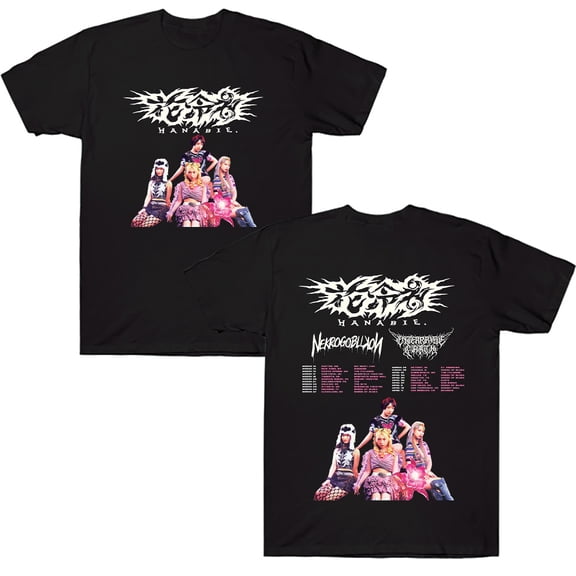 Hanabie. 2026 Tour Tee Shirt Hanabie. Girl Group Metal Merch T Shirt Men Women Retro Cartoon Aesthetic T-shirt Casual Cotton Top