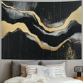 thumbnail image 2 of ERAPDAUR  Marble Tapestry Japanese Kintsugi Marbling Stone Tapestry Wall Hanging For Bedroom Living Room Dorm Home Decor Black White Golden Veins 50x40inch, 2 of 6