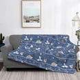 thumbnail image 2 of Yiaed Underwater World Animals Print Blanket Throw Blanket Soft Cozy Flannel Blanket for Home Bed Sofa Couch Chair-60"x50", 2 of 6