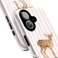 thumbnail image 3 of Cute Bambi Deer iPhone Case, Pink Striped Pastel Aesthetic Animal Phone Cover, Soft Woodland Kawaii Design for iPhone 16 15 14 13 12 11 Pro Max Plus Mini, 3 of 6