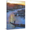 thumbnail image 2 of "Sunset Grand Canal" Painting Print on Wrapped Canvas, 2 of 7