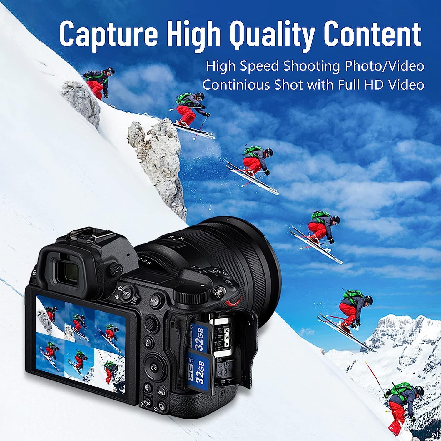 CAMPARK 64GB TF SD Card U3 Class 10 Memory Card High Speed Full HD Video for Hunting Camera, Kids Video Camera, Trail Game Camera, Dash Camera, Security Camera, Action Camera, Digital Camera