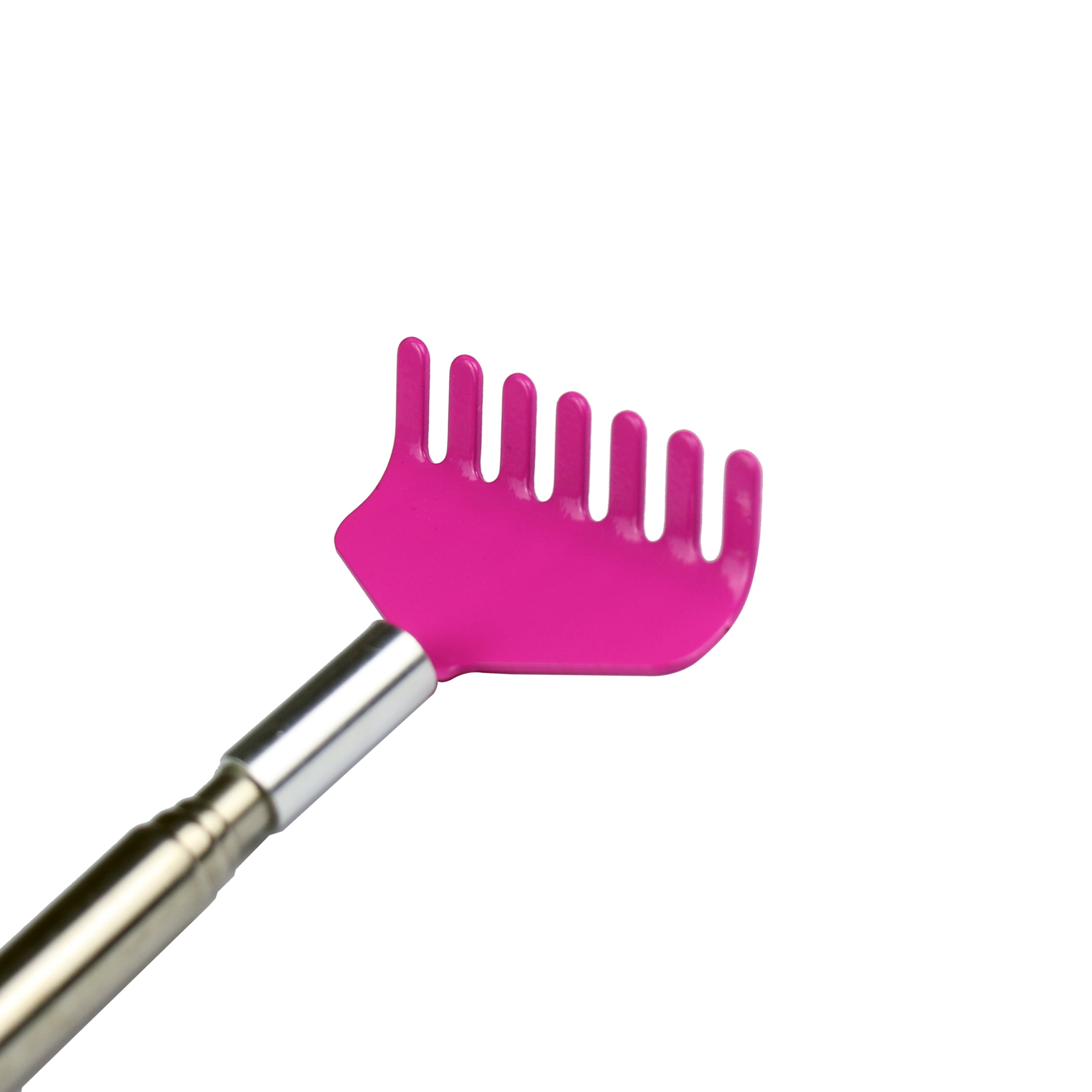 Telescoping Back Scratcher Metal Compact Extendable 4 Section 21-57.3cm Pink No Brand