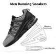 thumbnail image 3 of Mens Athletic Shoes Grey Breathable Workout Gym Tennis Walking Air Cushion Running Sneakers US 8, 3 of 6