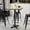 Natural, variant on BizChair 30'' Square Mahogany Laminate Table Top with 22'' x 22'' Bar Height Table Base and Foot Ring