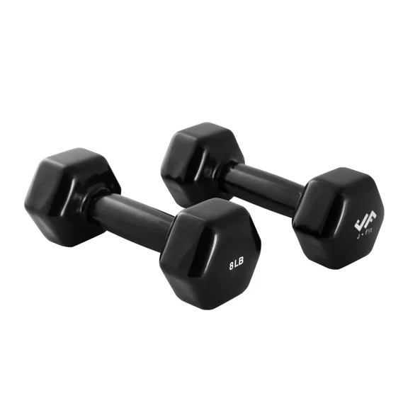 JFIT Vinyl Dumbbell (Set of 2), 6 LBS